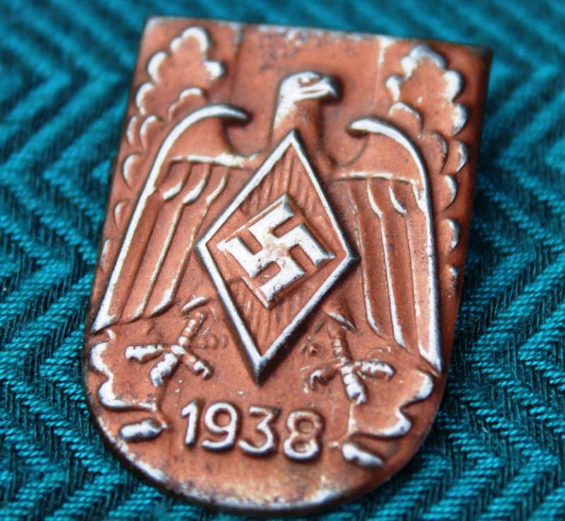 WW2 German Hitler Youth HJ 1938 Event Day Badge