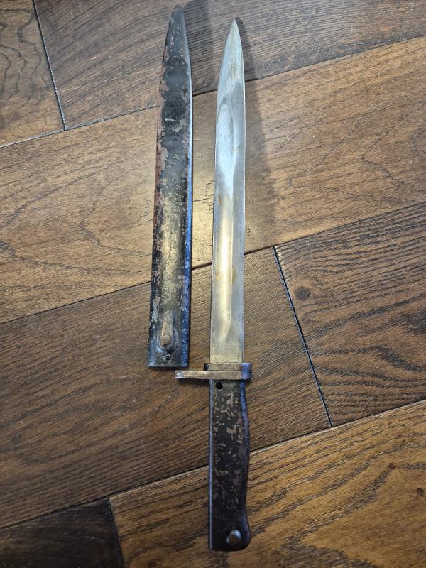 WW1 GERMAN K98 M1916 LAST DITCH ERZATZ BAYONET