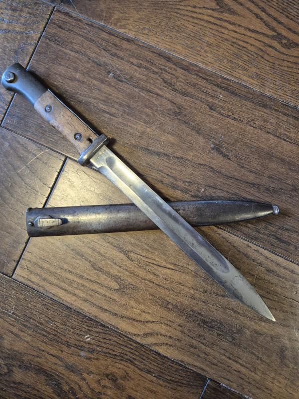 WW1 GERMAN S1884/98 nA BAYONET ROYAL PRUSSIAN ARMOURY IN ERFURT, 1915