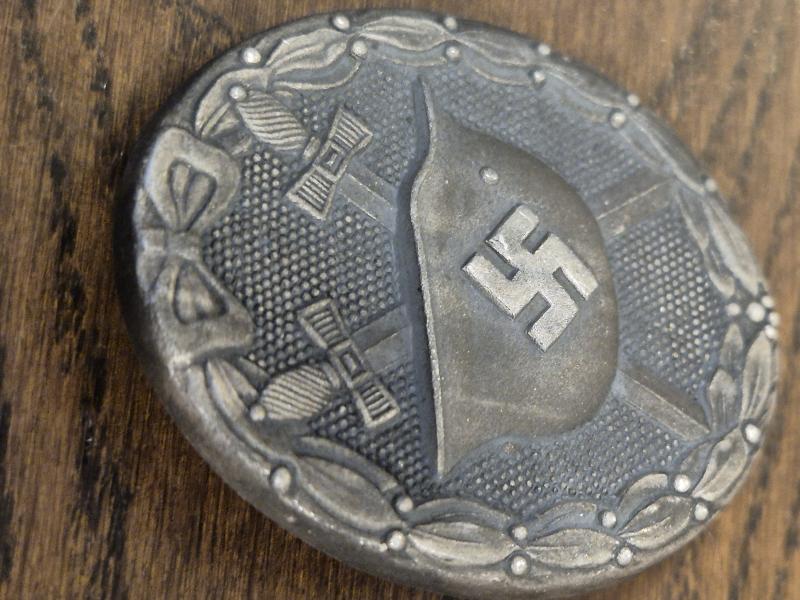 WW2 SILVER WOUND BADGE RARE MAKER CODE 65, FOR IDAR-OBERSTEIN, KLEIN&QUENZER