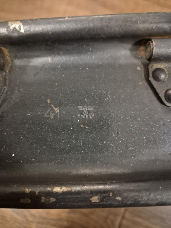 WW2 German Mg34/42 ammunition tin, case 1941 dated genuine paint and WaA stamp