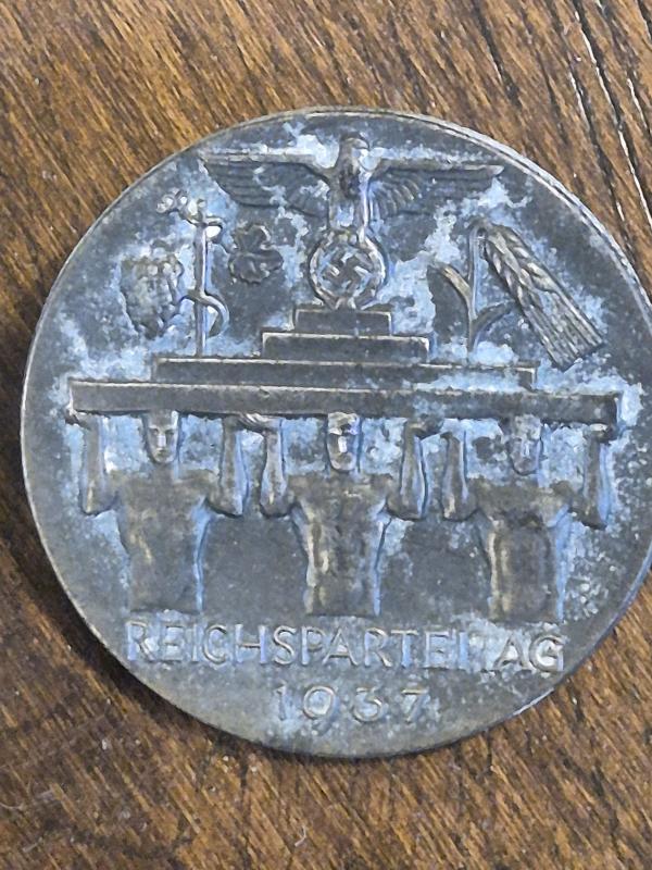 German WWII 1937 Reichsparteitag Tinnie